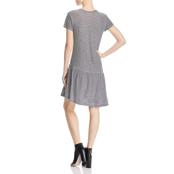 WILT Striped Asymmetric Drop Torso Tee Shirt Dress - Picture 3 of 10